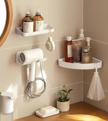 Imagem de Suporte para secador de cabelo SUPTEC Universal Wall Mount branco