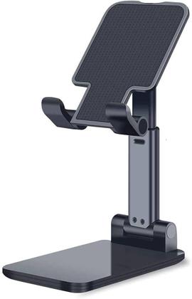 Imagem de Suporte Para Tablet Telefone Ajustável Dobrável Suporte De Mesa Preto MS214