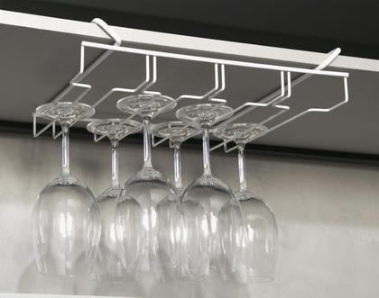 Imagem de Suporte para taças Suspenso Organizador Para Prateleira Armário Móvel  Aço Grande