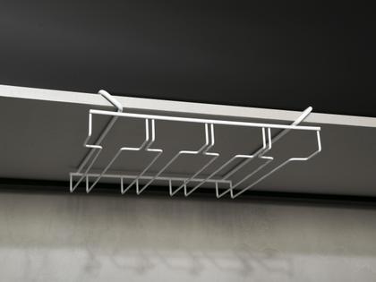 Imagem de Suporte para taças Suspenso Organizador Para Prateleira Armário Móvel  Aço Grande