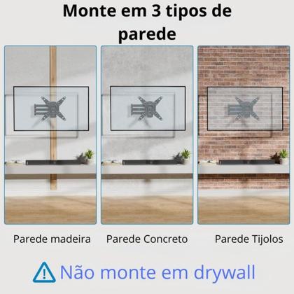 Imagem de Suporte para Televisao Fixo Parede de 10 a 56 Polegadas