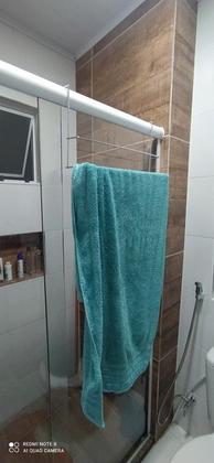 Imagem de Suporte Para Toalha Duplo Porta Toalha Banheiro Box Sem Furo