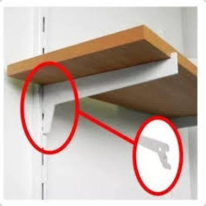 Imagem de Suporte Para Trilho 2 Encaixes Branco 25cm