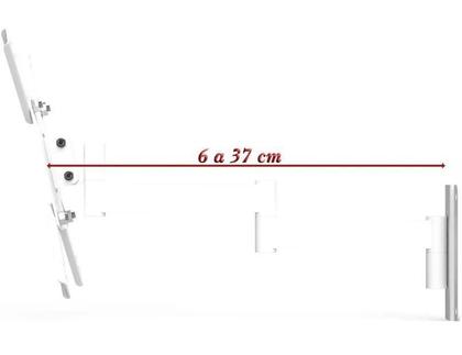 Imagem de Suporte Para Tv 10 A 48 Articulado 4 Movimento Mf2043 Branco