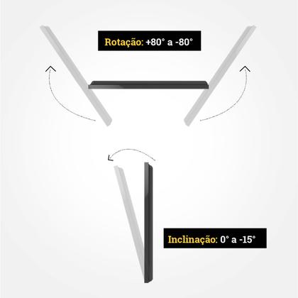 Imagem de Suporte Para TV 37 a 86 Polegadas Lcd Led Universal com Inclinação Samsung Sony LG Philco Quarto Sala Padrão VESA Preto SparkBr