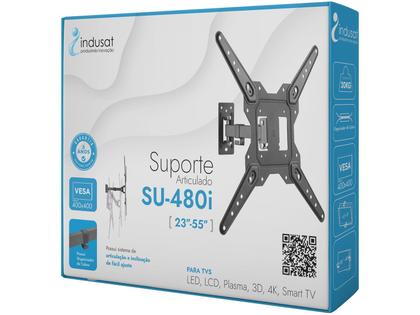 Imagem de Suporte para TV Articulado e Inclinável de Parede até 55" Indusat SU-480i