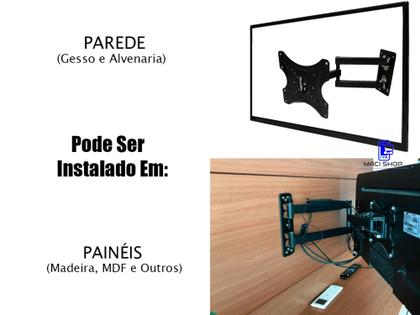 Imagem de Suporte Para Tv Articulado Lcd Led Plasma 17 a 42 Samsung LG Tcl Philips Universal 32 40 42 Polegadas