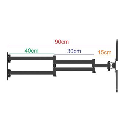 Imagem de suporte para tv articulado para tv e monitores de 10 a 55 polegadas Quadriarticulado  com Inclinação  Extra Longo