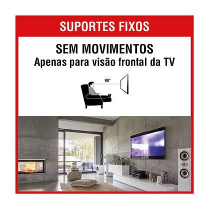 Imagem de Suporte para Tv Fixo Universal LED LCD Plasma 24 32 42 50 55 até 100 Polegadas Televisão Parede