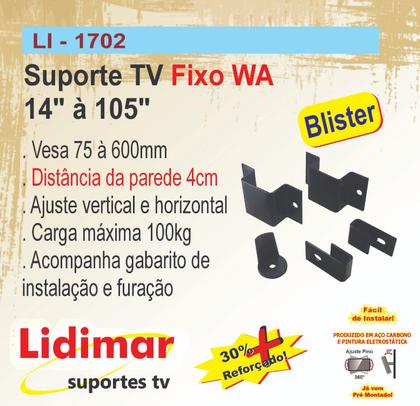 Imagem de Suporte Para Tv Fixo W.A Universal 14 À 105 Lidimar 1702