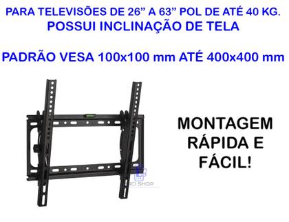 Imagem de Suporte Para Tv Inclinável 32 A 63 Polegadas Samsung LG Universal Lcd Led Qled Oled Inclinação