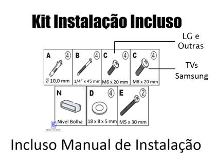 Imagem de Suporte Para Tv Inclinável 32 A 70 Polegadas Samsung LG Sony TCL Universal Lcd Led Qled Oled de Parede Inclinação