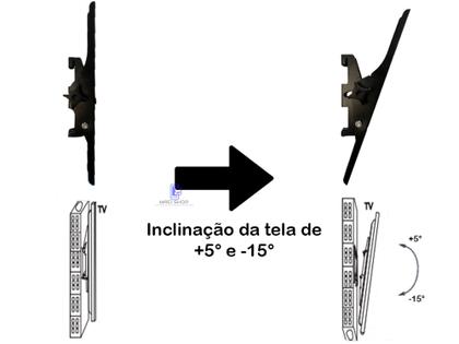Imagem de Suporte Para Tv Inclinável 32 A 70 Polegadas Samsung LG Sony TCL Universal Lcd Led Qled Oled de Parede Inclinação