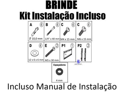 Imagem de Suporte Para Tv Lcd Led Oled Qled 25 A 55 Pol Fixo Samsung LG TCL Philips Universal 25 32 40 42 43 47 50 52 55 polegadas