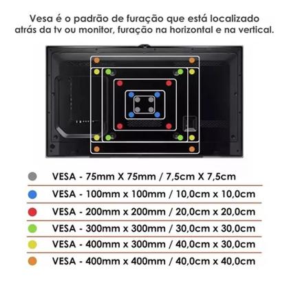 Imagem de Suporte para TV Samsung LG Sony Philco Universal Tri Articulável 10 a 60 Polegadas Brasforma Bra3.0