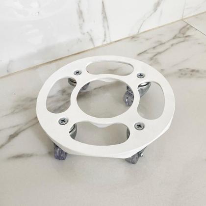 Imagem de Suporte para vaso de alumínio fundido com rodinhas de silicone 25cm