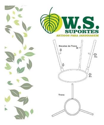 Imagem de Suporte Para Vasos Plantas Grande De Chão 31x60cm De Ferro