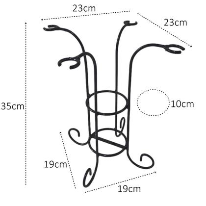 Imagem de Suporte para vinho e taças - suporte em ferro