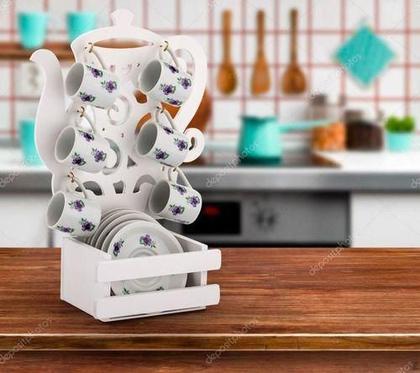 Imagem de Suporte Para Xícaras De Café em forma de Bule (somente O Suporte)