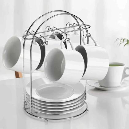 Imagem de Suporte para Xícaras de Chá Cromado - 26,5x18,7x16cm - Arthi