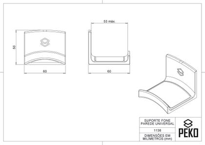 Imagem de Suporte Parede Com Fita Dupla Face Fone Headset Headphone