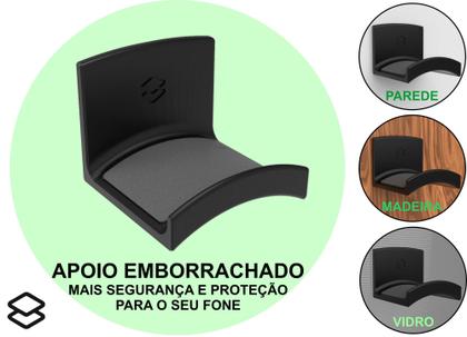 Imagem de Suporte Parede Com Fita Dupla Face Fone Headset Headphone