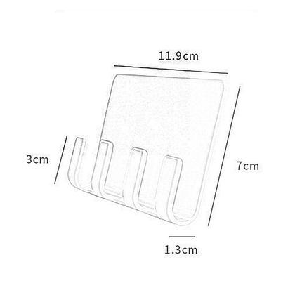 Imagem de Suporte Parede Multiuso c/ Ganchos Pendurar Carregar Celular