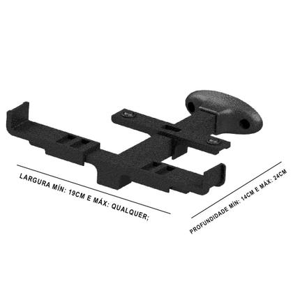 Imagem de Suporte Parede Universal Aparelhos Eletrônicos dvd, receptores de qualquer tamanho com base flexivel de 19 a  24 cm