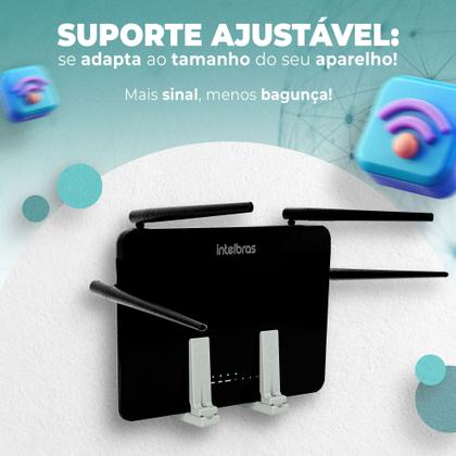 Imagem de Suporte Parede Vertical Compatível Roteador Modem Ajustável