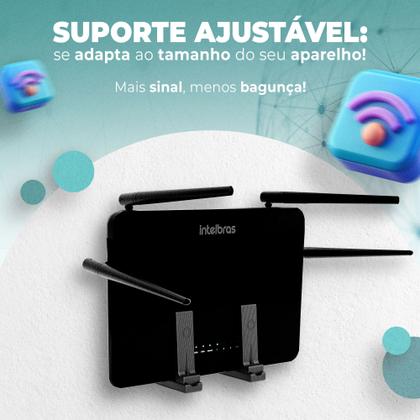 Imagem de Suporte Parede Vertical Compatível Roteador Modem Ajustável