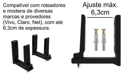 Imagem de Suporte Parede Vertical Compativel Roteador Modem Ajustavel