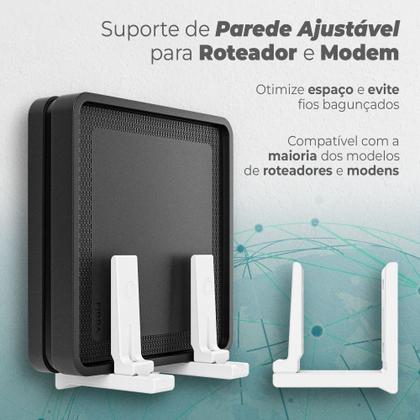 Imagem de Suporte Parede Vertical Universal Roteador Modem Estável