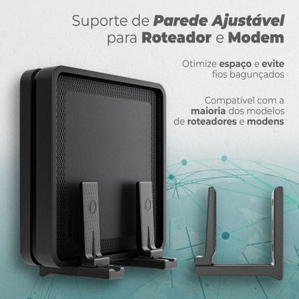 Imagem de Suporte Parede Vertical Universal Roteador Modem Estável