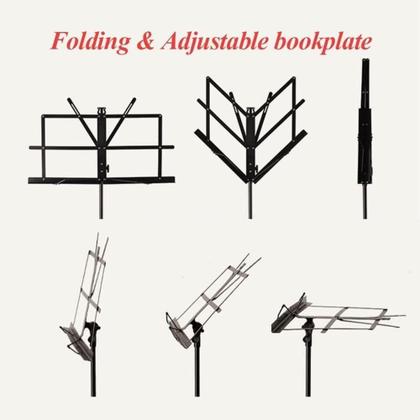 Imagem de Suporte Partitura Ajustável Maestro Retrátil com Capa