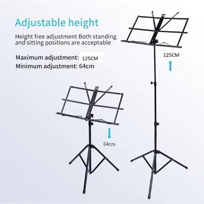 Imagem de Suporte Partitura Tripe Pedestal Estante Notebook Tablet Retratil Ajustavel Maestro Orquestra Ensaio