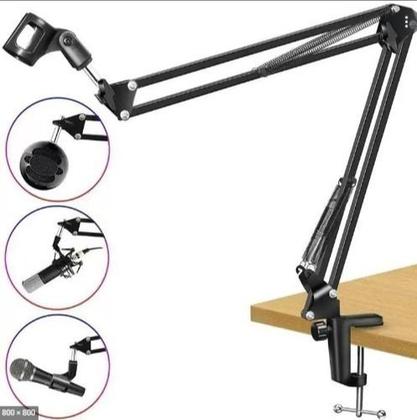 Imagem de Suporte Pedestal Mesa Articulado Microfones Black Friday