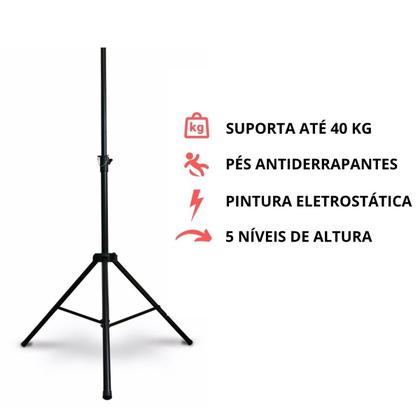 Imagem de Suporte Pedestal Tripé de Chão P/ Caixa De Som Grande Pesada