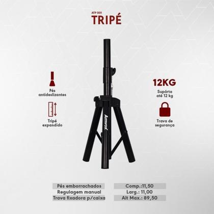 Imagem de Suporte Pedestal Tripé Para Caixa de Som Altura Ajustável