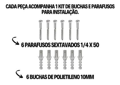 Imagem de Suporte pia mão francesa grapa parafusar super reforçado 30cm 2 Un Granito- Branca