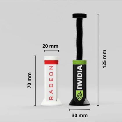 Imagem de Suporte Placa De Vídeo Ajustável De 7 a 12,5cm Nvidia Branco