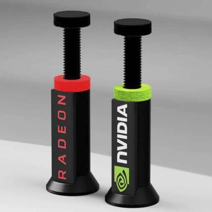 Imagem de Suporte Placa De Vídeo Ajustável De 7 a 12,5cm Nvidia Branco