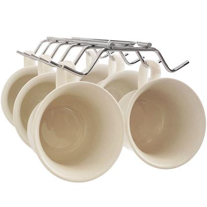 Imagem de Suporte Porta 12 Xícaras Fixar Armário Organizador De Cozinha