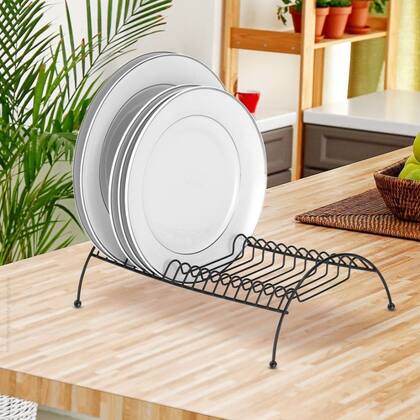 Imagem de Suporte Porta 18 Pratos Preto Organizador Multiuso Cozinha