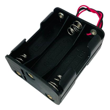 Imagem de Suporte Porta 6 Pilhas Aa Com Rabicho 3x3 Para Projetos