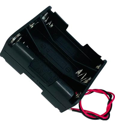 Imagem de Suporte Porta 6 Pilhas Aa Com Rabicho 3x3 Para Projetos