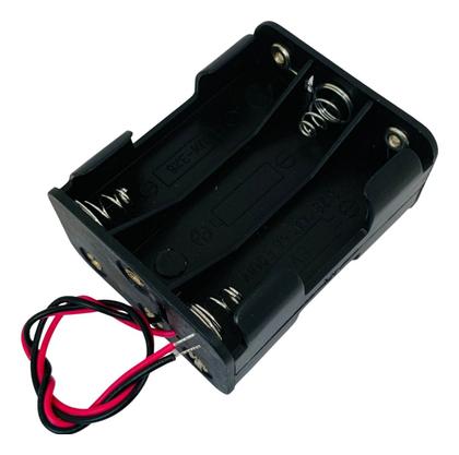 Imagem de Suporte Porta 6 Pilhas Aa Com Rabicho 3x3 Para Projetos