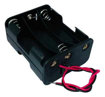 Imagem de Suporte Porta 6 Pilhas Aa Com Rabicho 3x3 Para Projetos