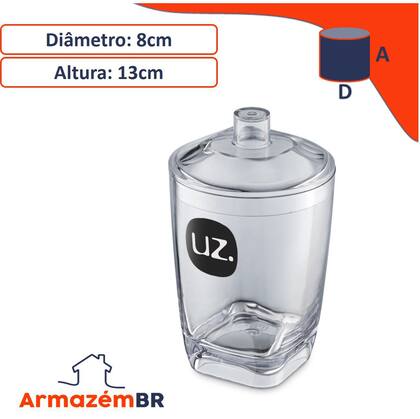 Imagem de Suporte Porta Algodão Cotonete Acessório De Pia Banheiro Premium Transparente - UZ523 Uz