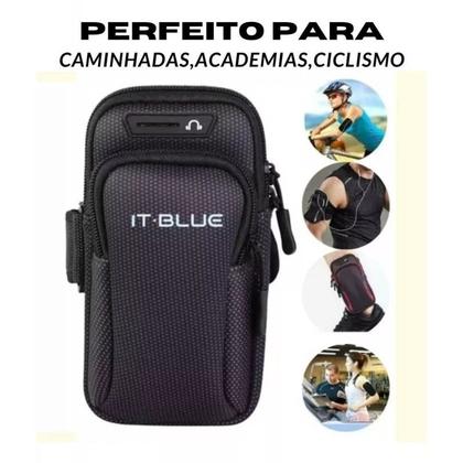 Imagem de Suporte Porta Celular Braço Braçadeira Esportiva Corrida LE-3708 It-Blue