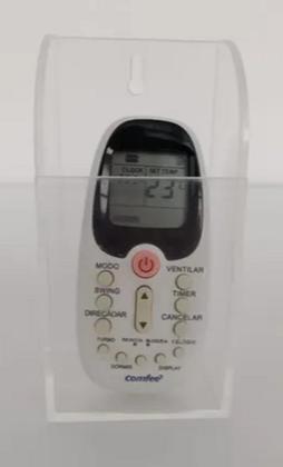 Imagem de Suporte Porta Controle Remoto TV AR Acrílico Cristal Parede